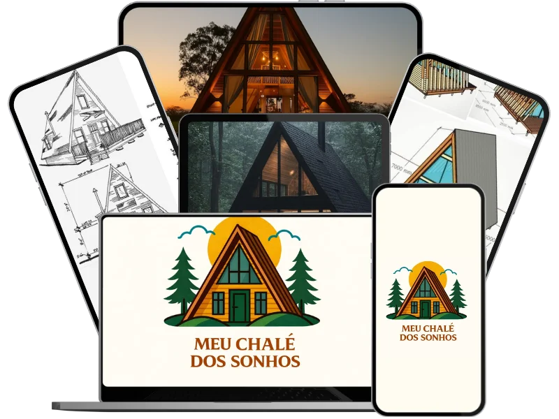 Projeto Chalé Raiz - Mockup em múltiplos dispositivos